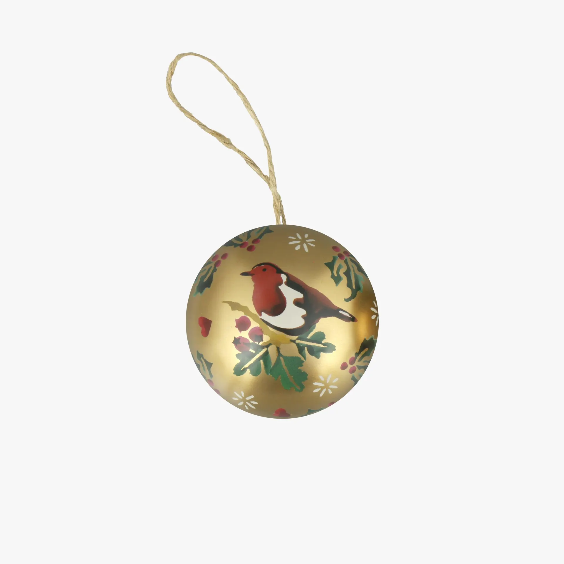 Little Robin Round Tin Bauble