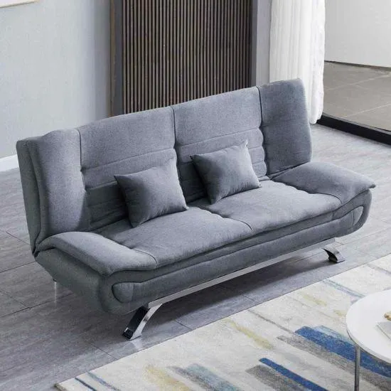 Living and Home Grey Shell 3 Seater Reclining Sofa Bed