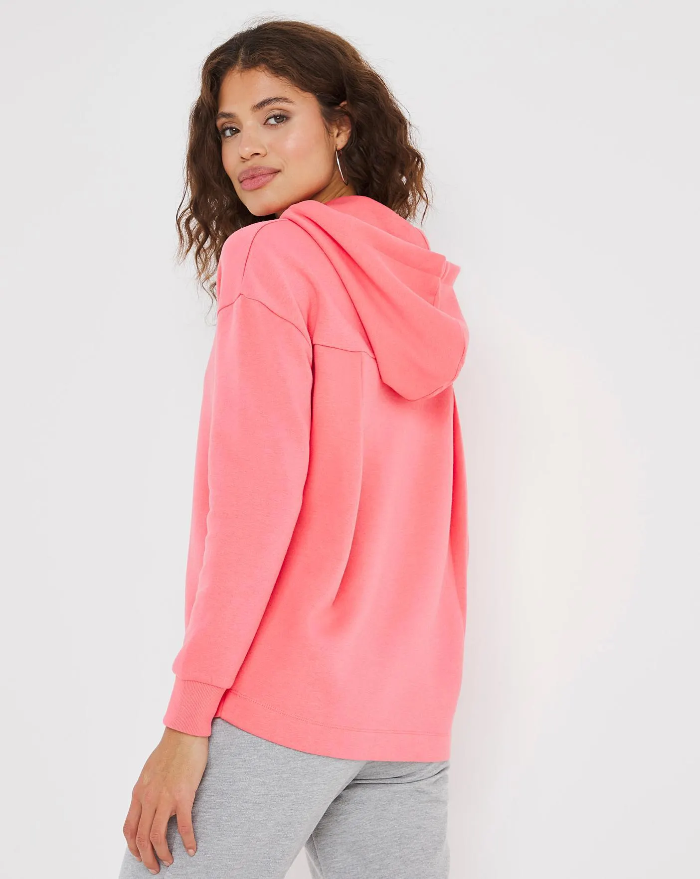 Blossom Pink Pleat Back Hoodie