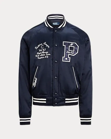 Varsity-Inspired Satin Jacket