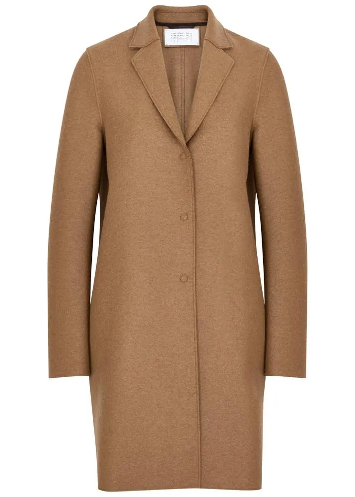 Cocoon wool-felt coat