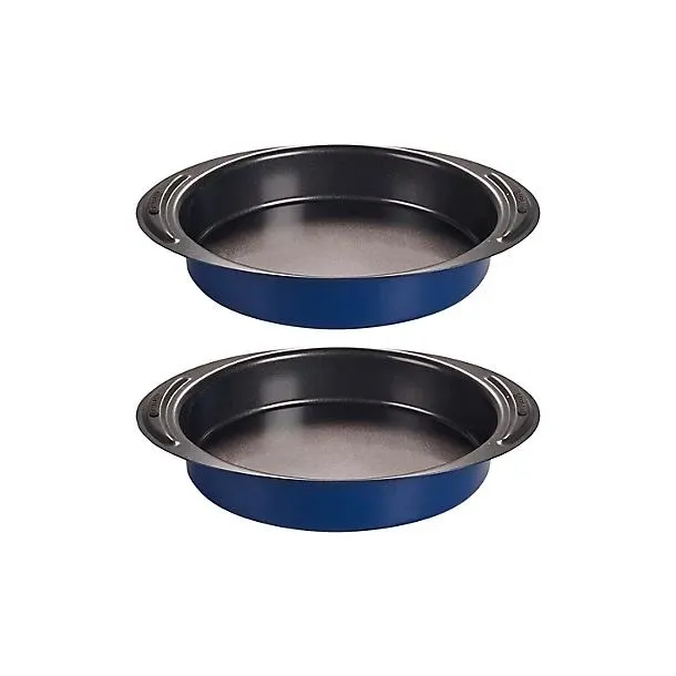 Set of 2 Lakeland Blue 15cm Loose Based Round Sandwich Tins