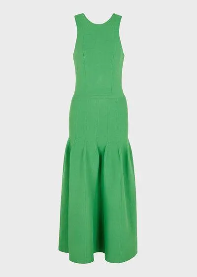 Long viscose-knit dress