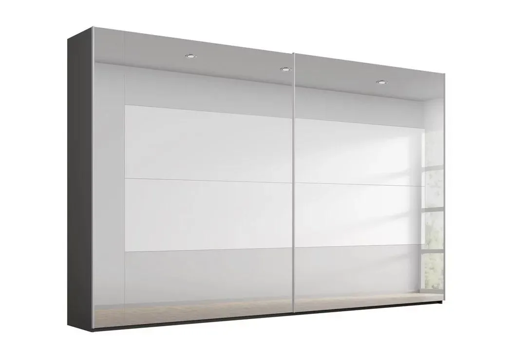 Rio 316cm 2 Door Sliding Wardrobe with Premium Interior Fittings Package