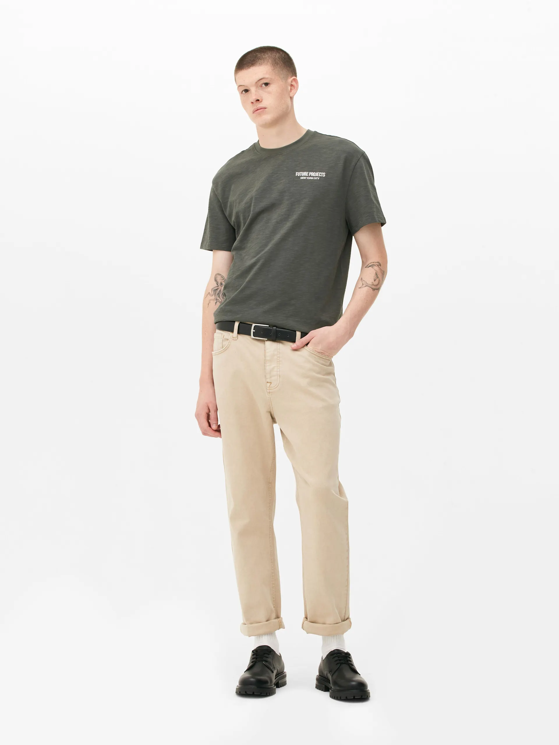 T-shirt met motief op de achterkant