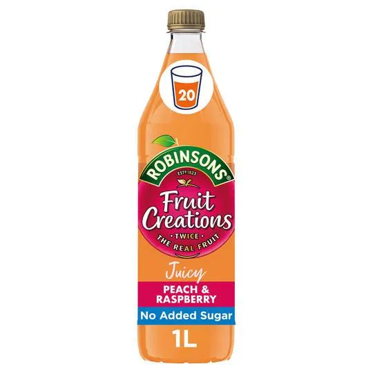 Robinsons Fruit Creations Peach & Raspberry Squash 1L