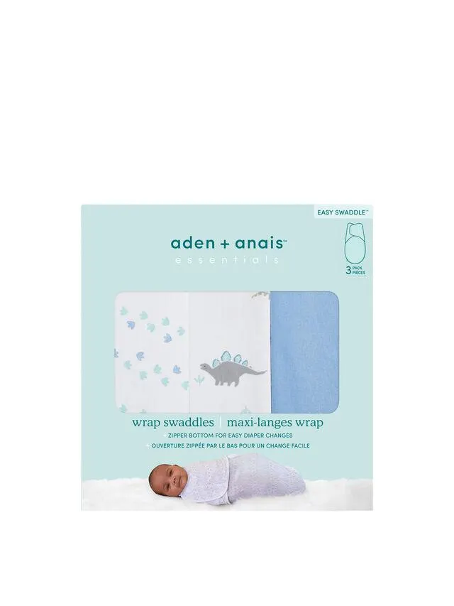 Essential Wrap Swaddles 3-Pack Dino-Rama