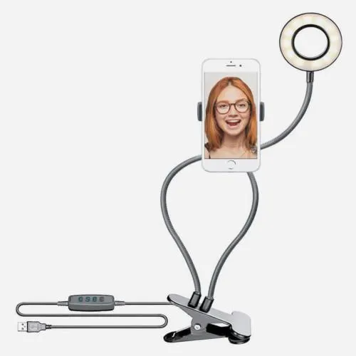 Video Blogging Light and Phone Stand