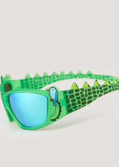 Kids Green Crocodile Sunglasses (3-10yrs) - One Size