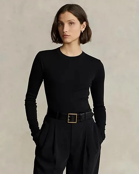 Rib-knit Cotton Long-Sleeve T-Shirt