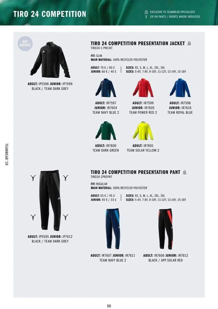 Adidas Teamwear 2024 from 11 March to 31 December 2024 - Catalogue Page 88