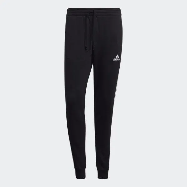 Essentials Fleece Fitted 3-Stripes Joggers