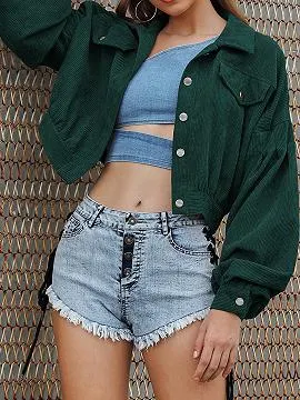 Dark Green Long Sleeve Jacket