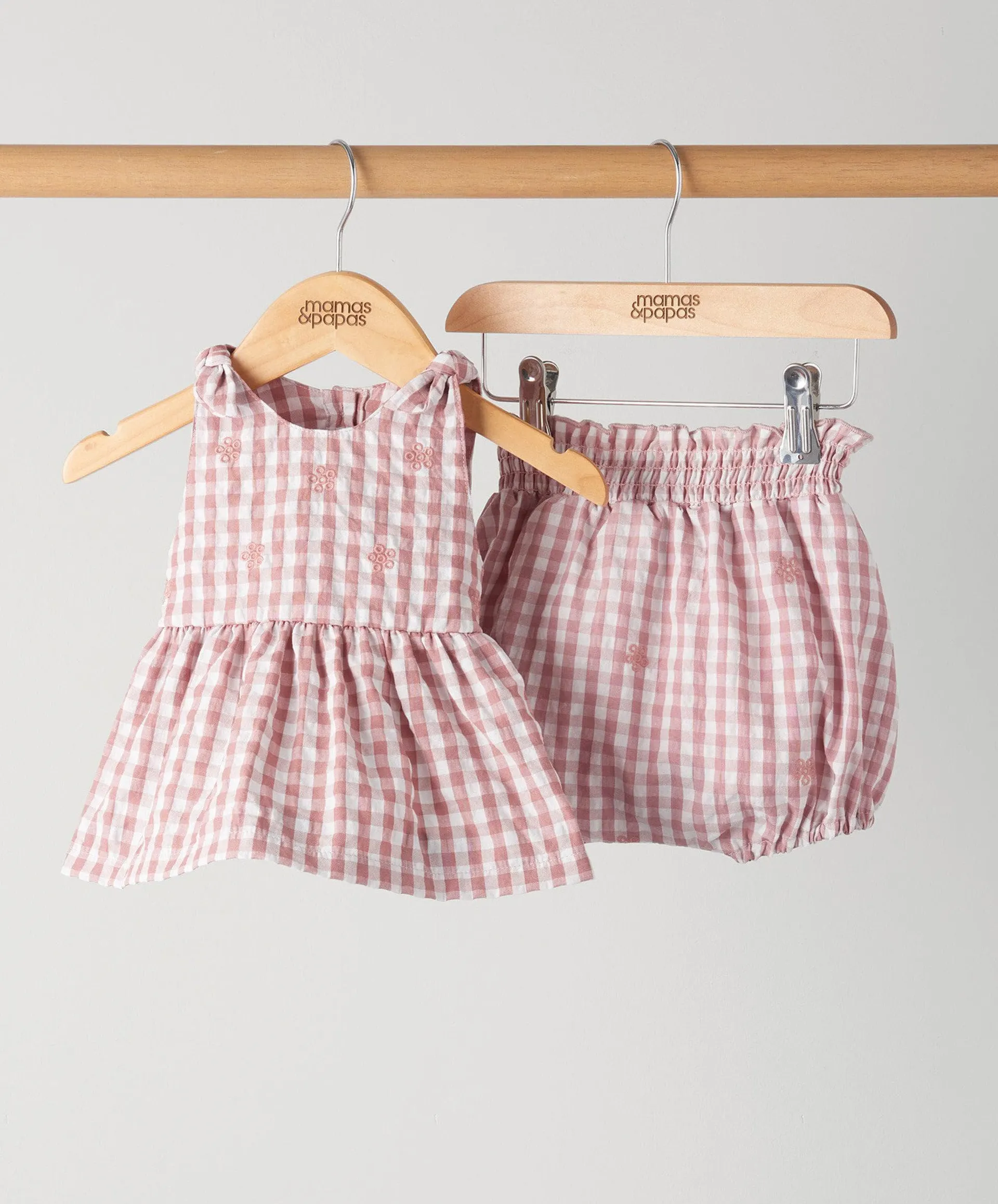 Pink Gingham Blouse and Bloomers - 2 Piece Set