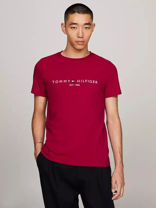 Tommy Hilfiger Tommy Logo T-Shirt, Royal Berry