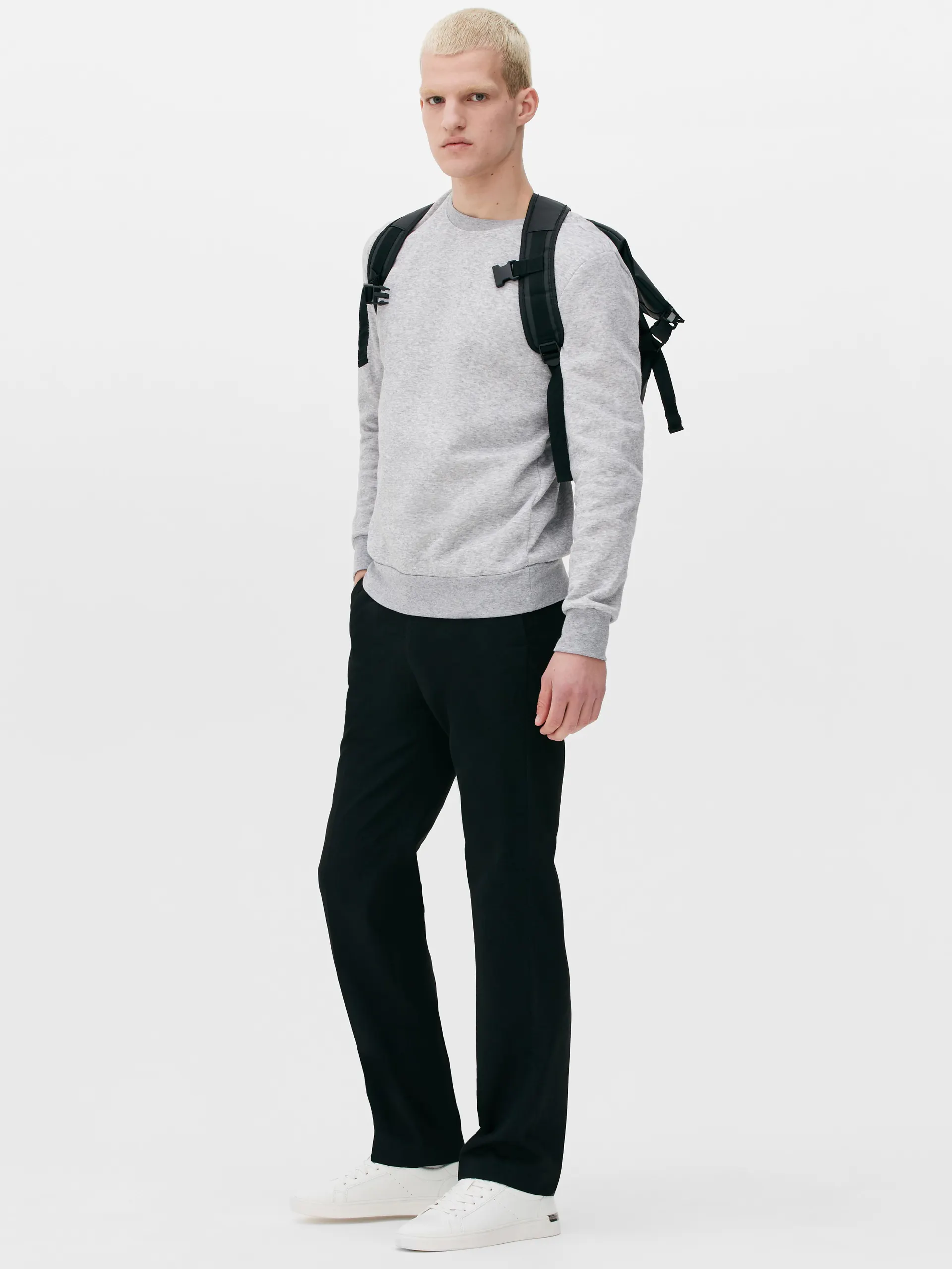 Pantalon en sergé coupe droite