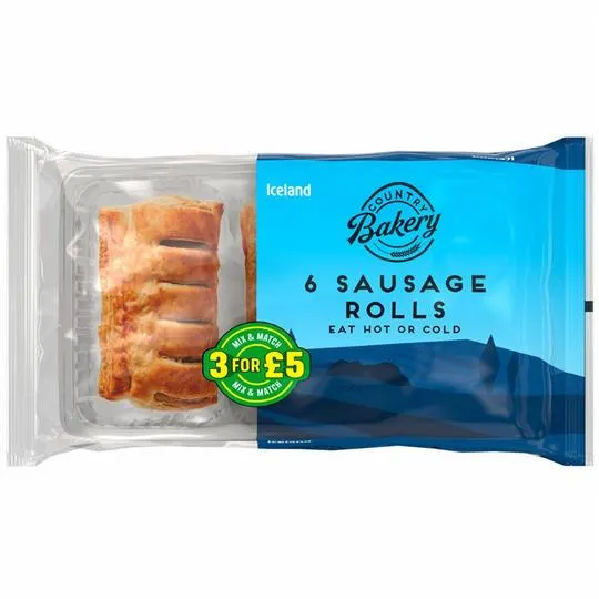 Iceland 6 Sausage Rolls 360g