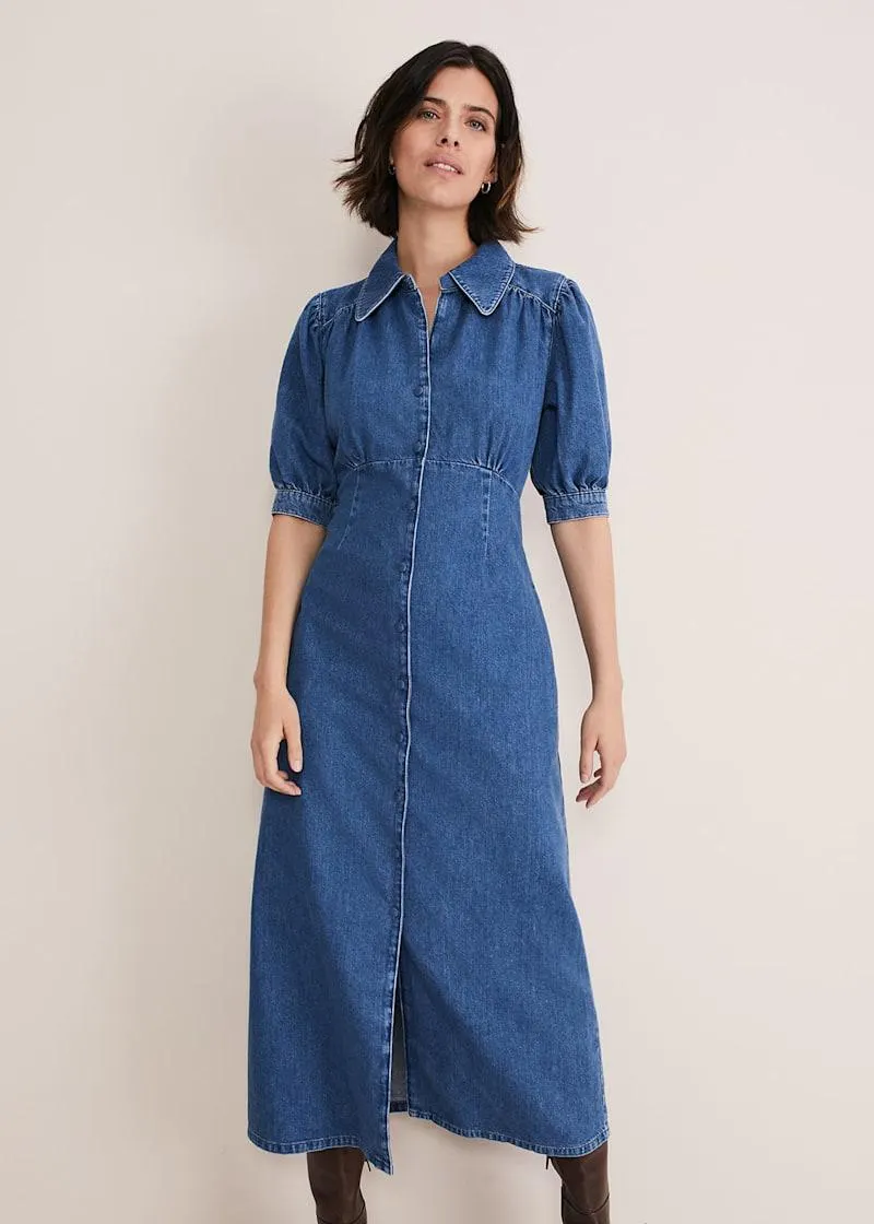 Cosette Denim Midaxi Dress