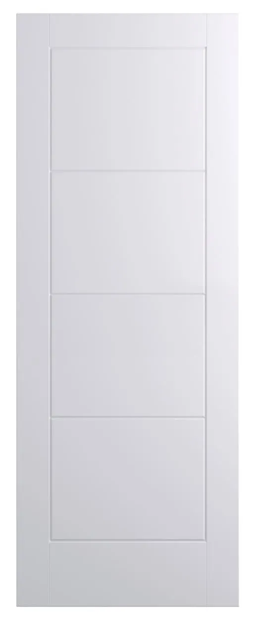 Wickes Exeter White Smooth Moulded 4 Panel Internal Door