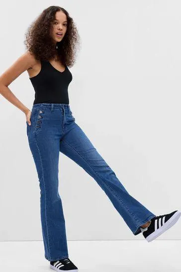 High Waisted Flared Jeans