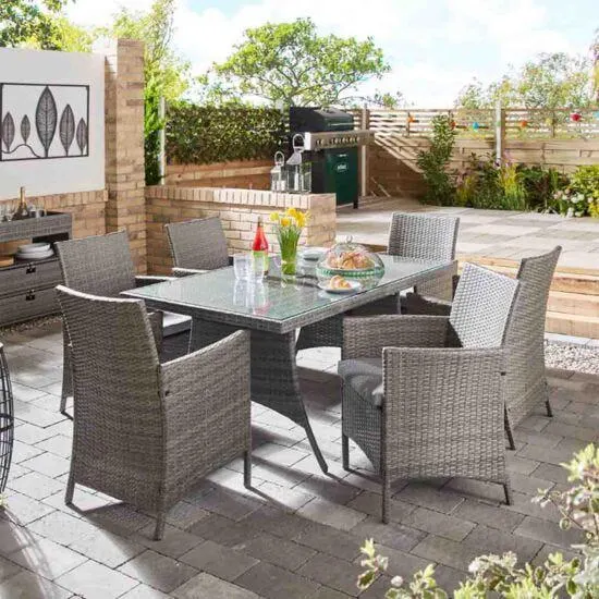 Monaco 6-Seater Rattan Dining Set