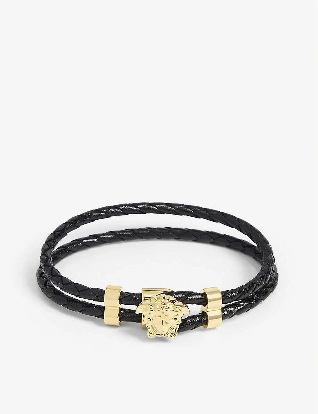 VERSACE Medusa braided leather bracelet