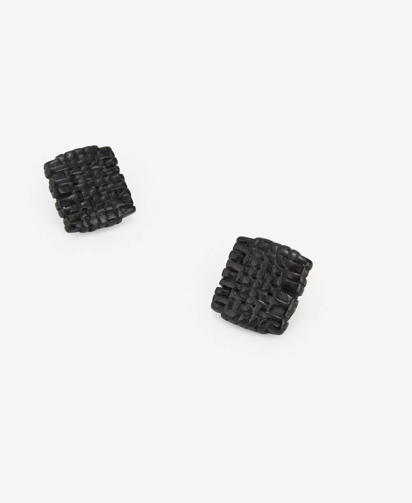 Black resin earrings for women
