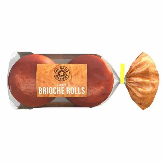 The Daily Bakery 4 Sliced Brioche Rolls