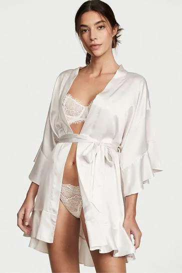 Bridal Flounce Satin Robe