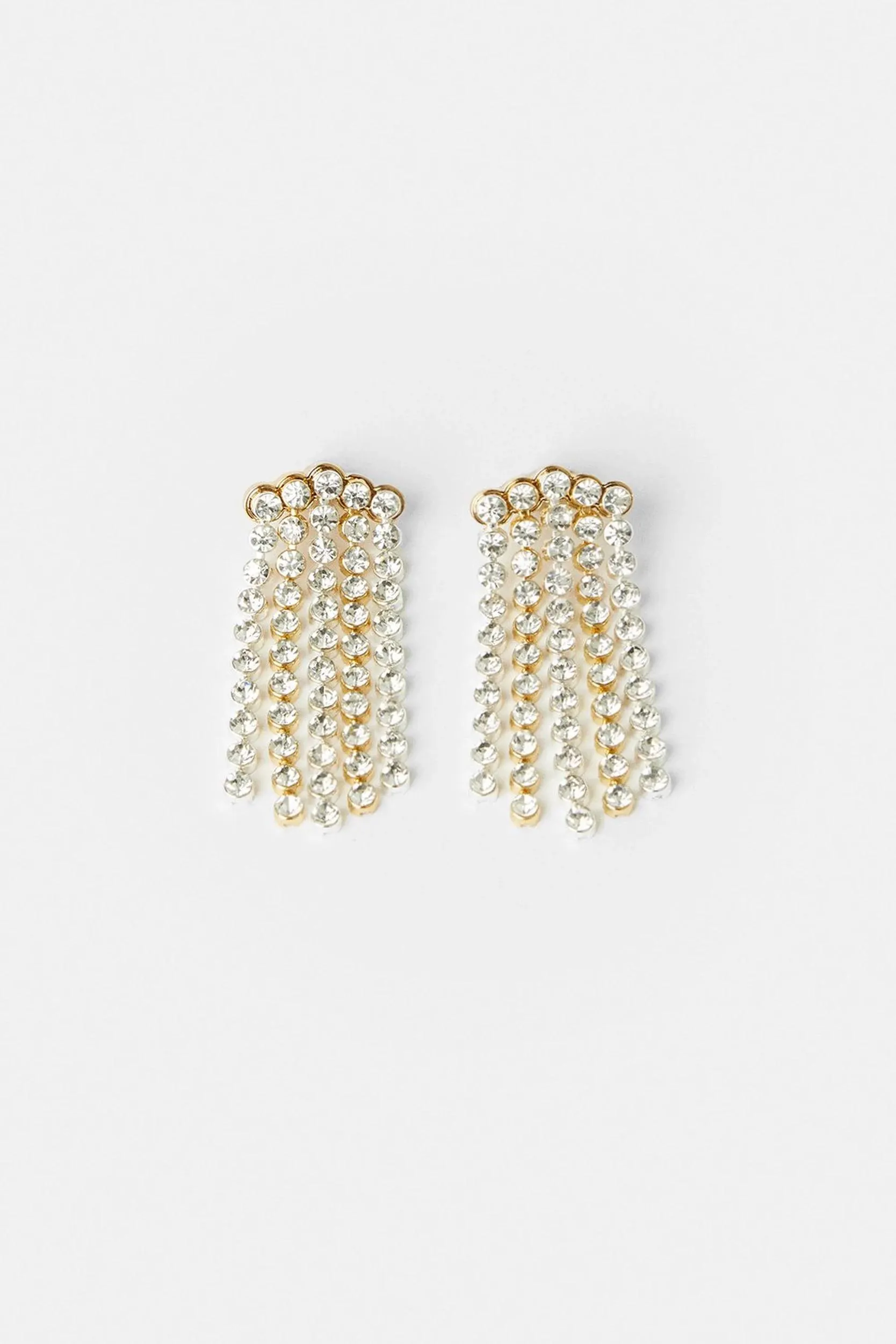 Diamante Drop Statement Earrings