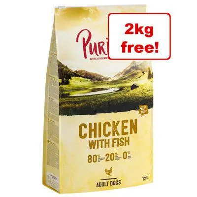 12kg Purizon Dry Dog Food - 10kg + 2kg Free!*