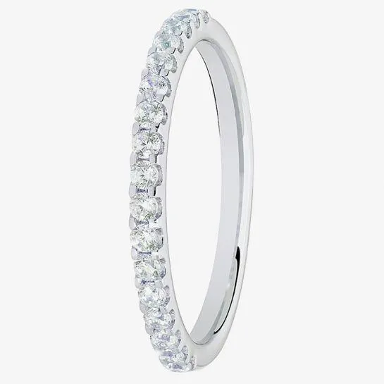 Platinum Diamond Half-Eternity Wedding Ring
