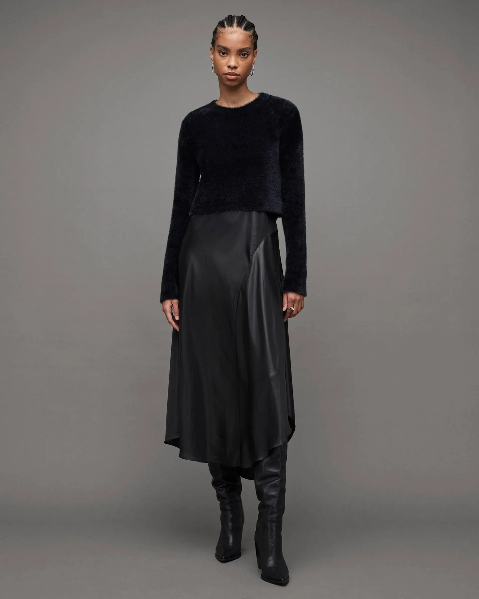 Megan 2-In-1 Metallic Foil Maxi Dress