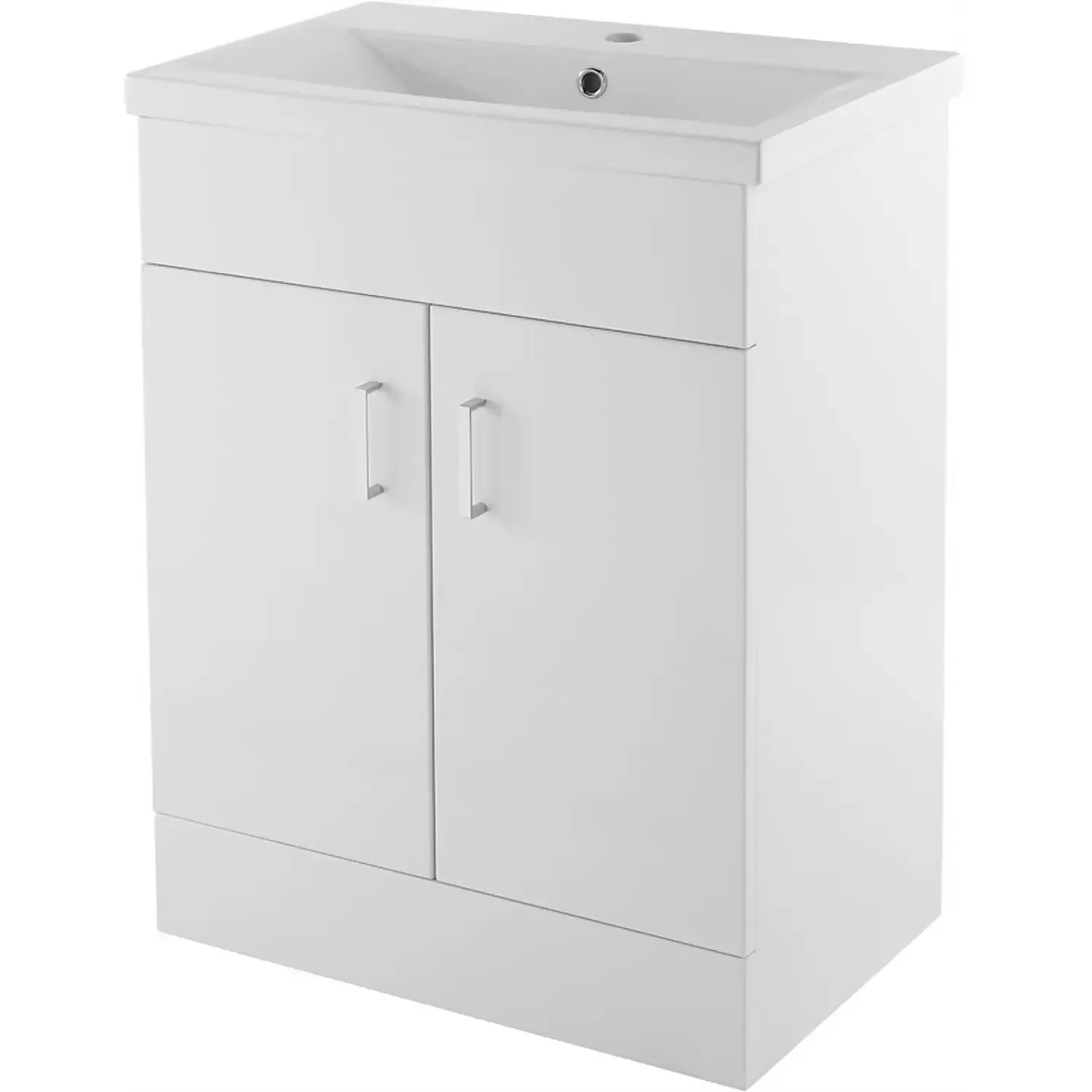 Balterley Bianca 600mm Freestanding Unit With Basin 2 - Gloss White