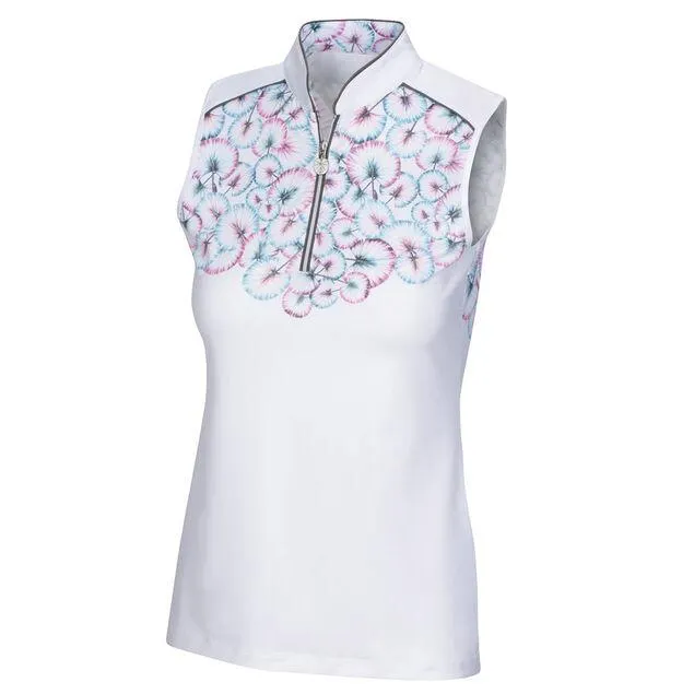 Greg Norman Ladies ML75 Lily Sleeveless Stretch Golf Polo Shirt
