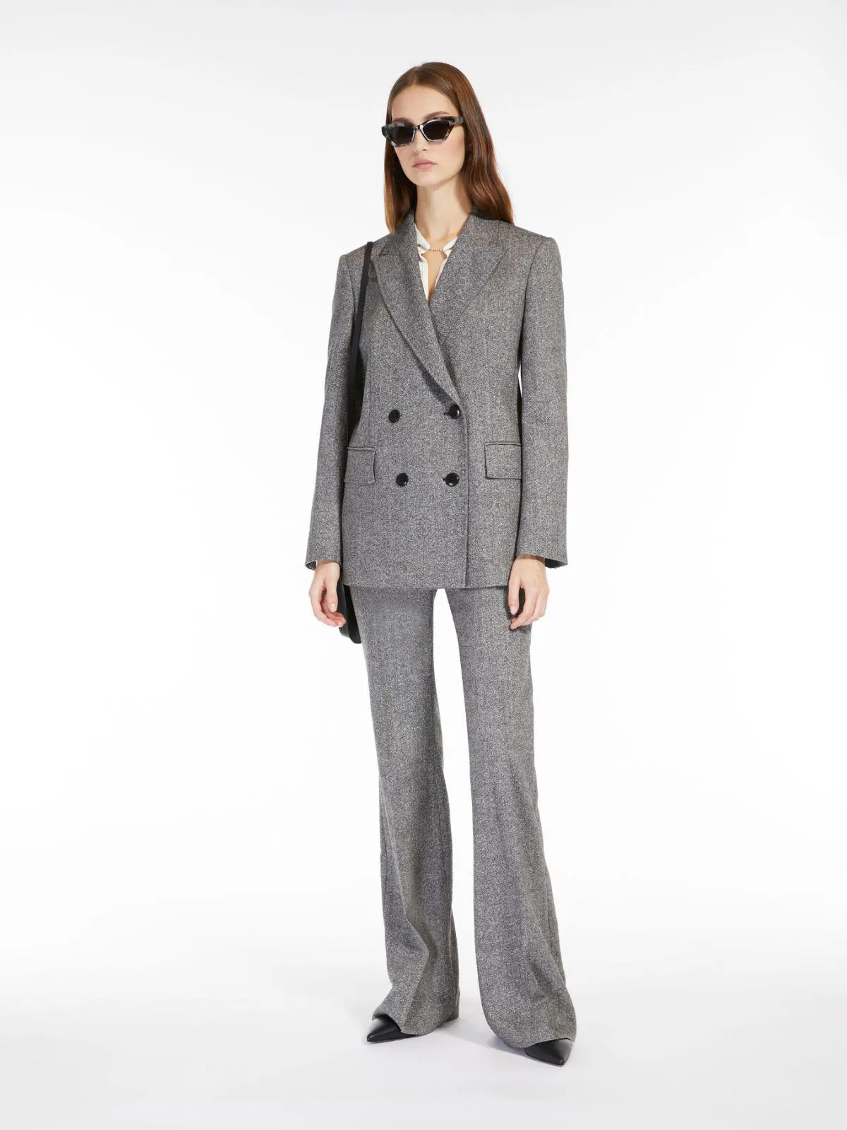 Double-breasted wool blazer