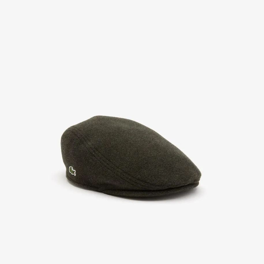 Unisex Lacoste Wool Felt Blend Beret