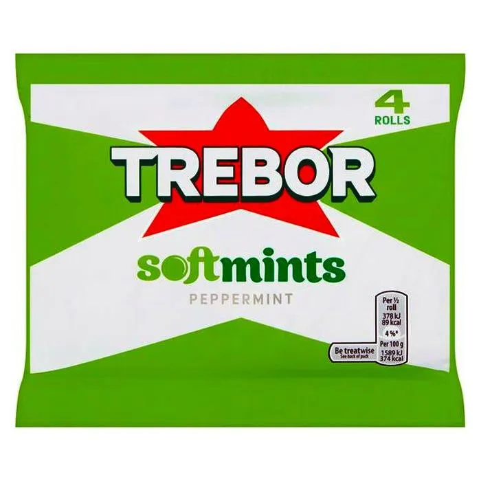Trebor Softmints Peppermint Mints, 44.9g (4 Pack)