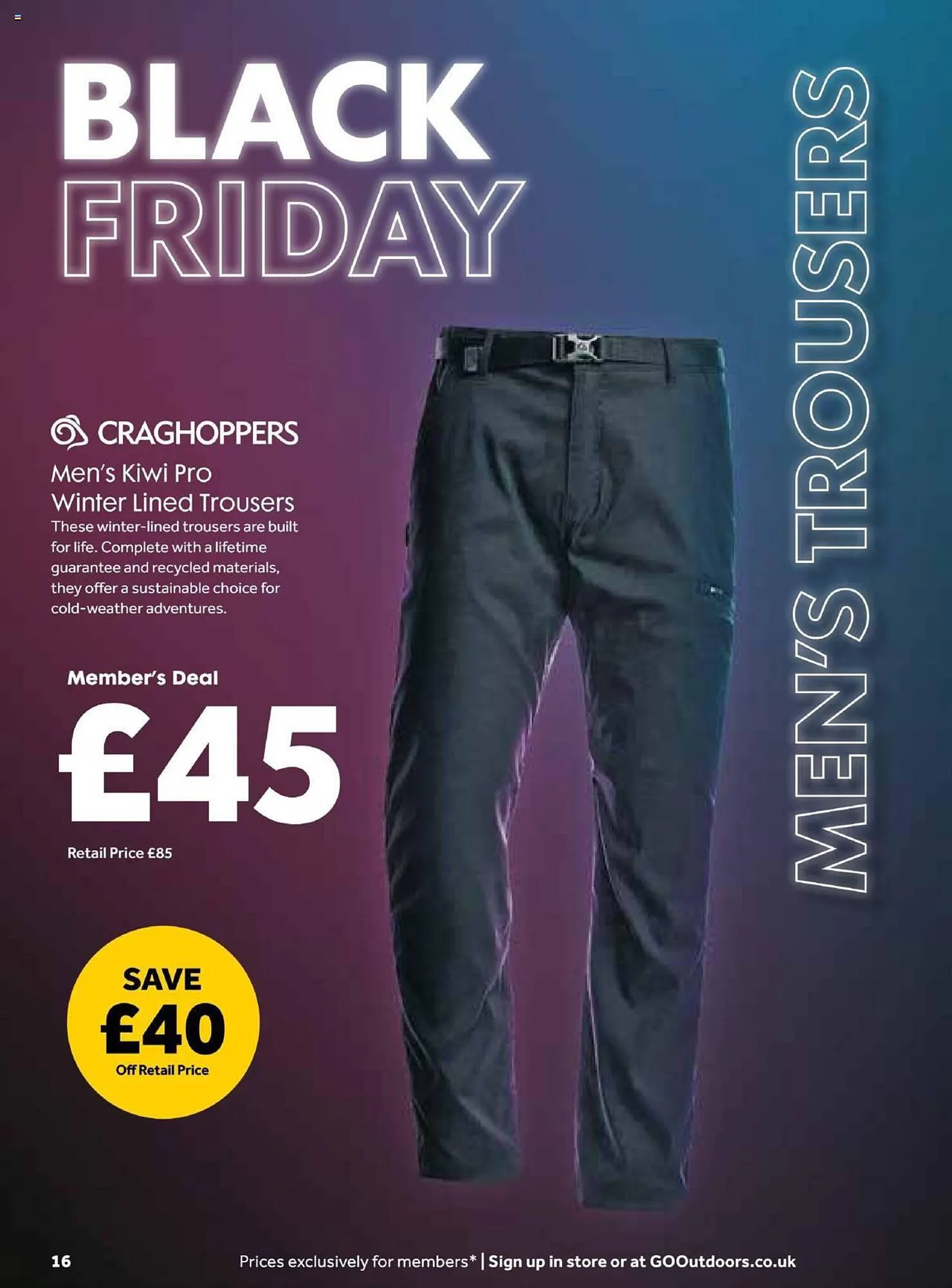 GO Outdoors leaflet from 13 November to 20 November 2023 - Catalogue Page 16