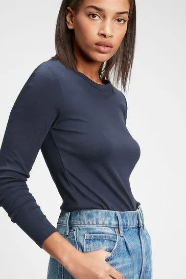 Modern Long Sleeve Crew Neck T-Shirt