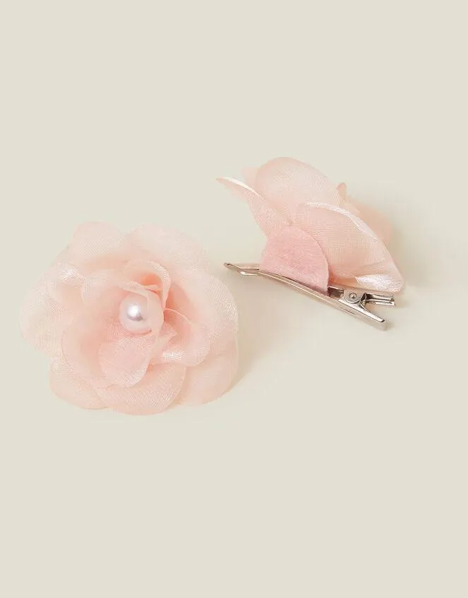 2-Pack Girls Flower Hair Clips