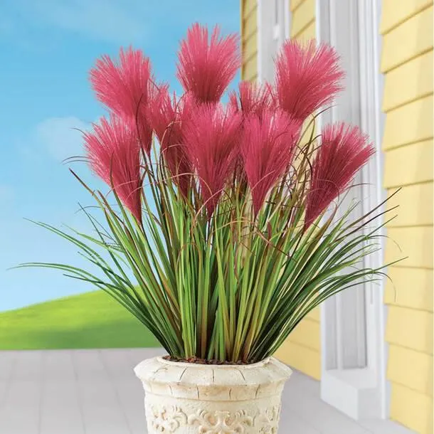 Triple Flower Faux Pampas Grass