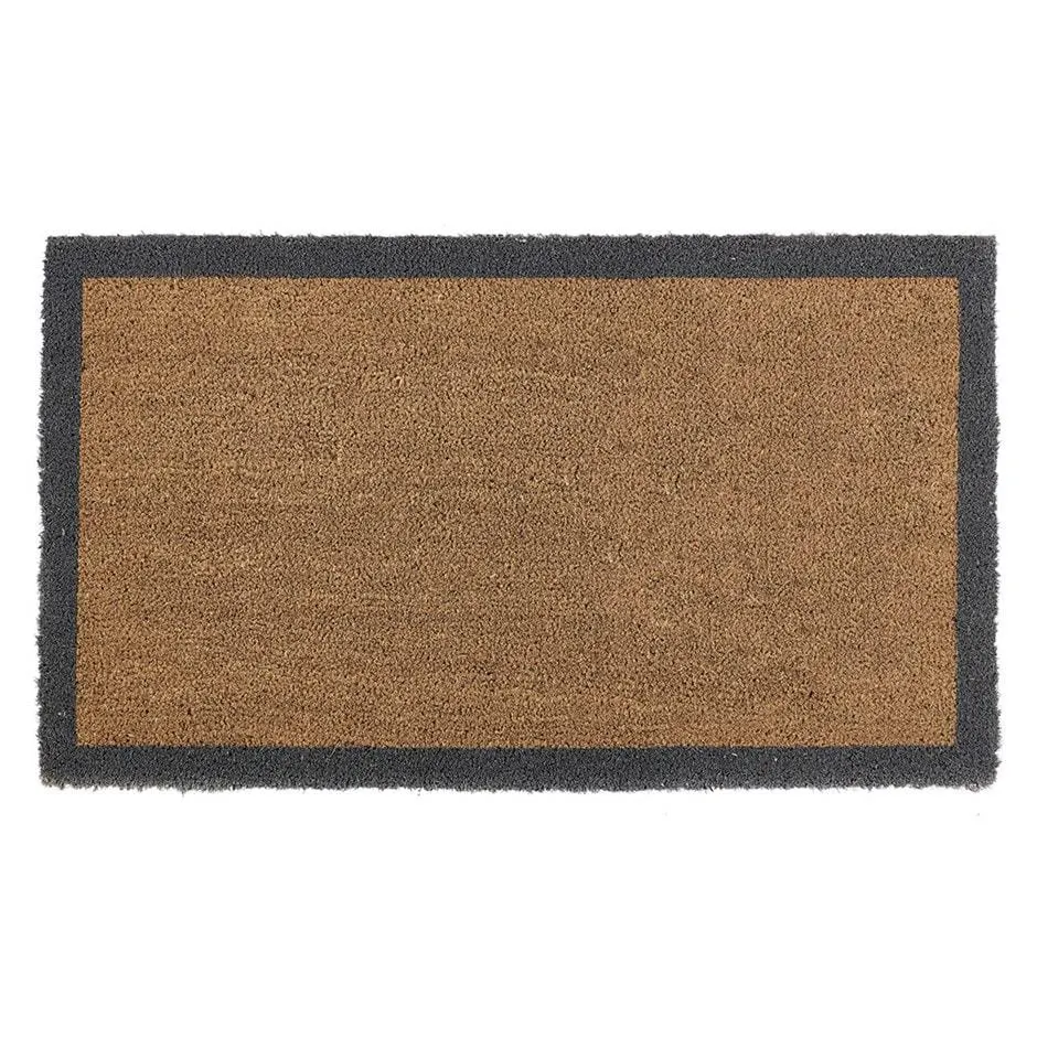 Printed coir black border doormat