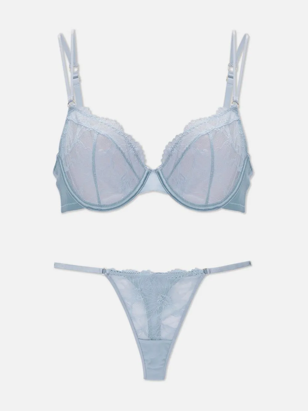 Non-Padded Bra and Thong Set