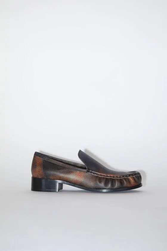 Painted leather loafer