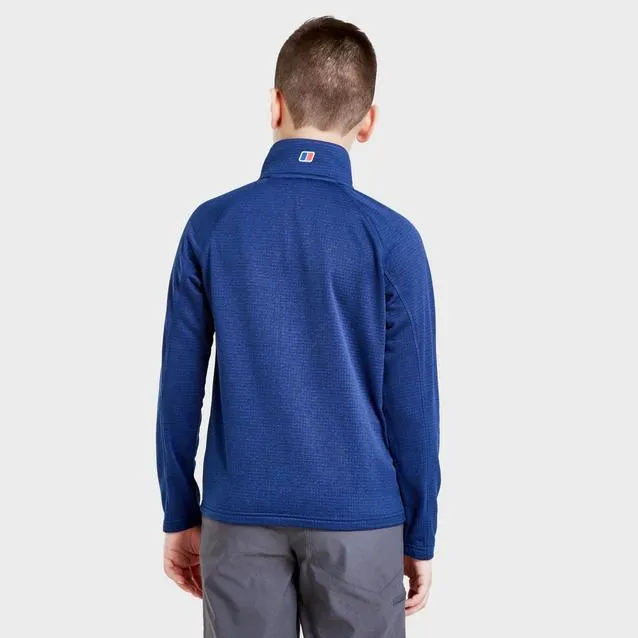 1/4 Zip Grid Fleece Top Junior