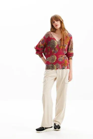 Oversize multicolour pullover