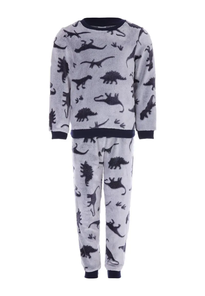 Younger Boys Navy Dino Pyjama Set