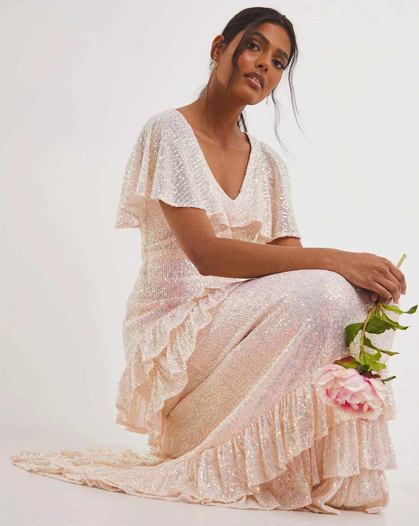 Joanna Hope Sequin Bridal Maxi Dress