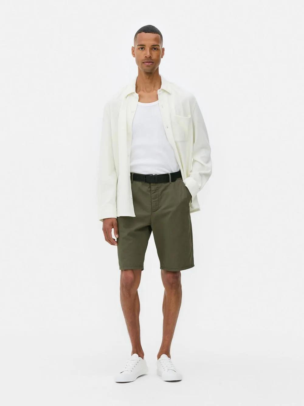 Button-Fly Chino Shorts